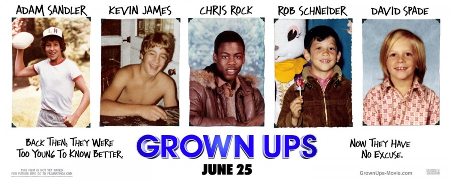 The five main cast of Grown ups have given over some photos of themselves 