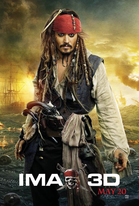 johnny depp pirates of the caribbean poster. This new poster comes as news